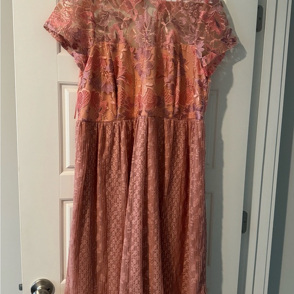 Lane Bryant Tangerine Purple Lace Embroidery Dress - Picture 2 of 3